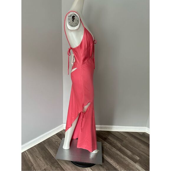NWT Monse Satin Asymmetric Slash Slip Midi-Dress SIZE 6 $1490 - Picture 9 of 14